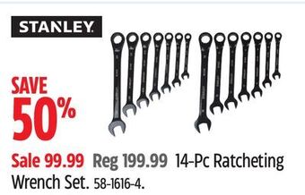 Canadian Tire Stanley 14-pc ratcheting wrench set. offer