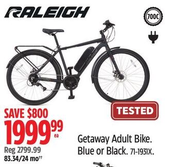 Canadian Tire Raleigh getaway adult bike offer