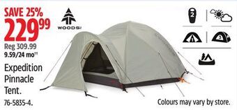 Canadian Tire Woods expedition pinnacle tent offer