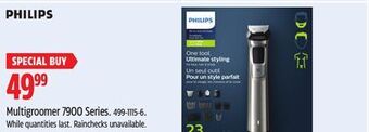 Canadian Tire Philips multigroomer 7900 series offer
