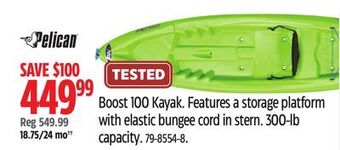 Canadian Tire Pelican boost 100 kayak offer
