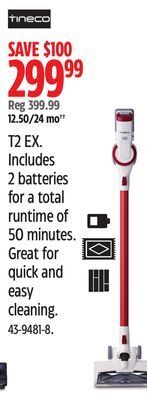 Canadian Tire Tineco t2 ex cordless stick vacuum offer