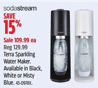 Canadian Tire Sodastream terra sparkling water maker offer