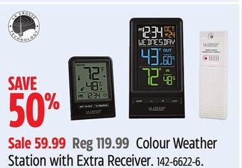 Canadian Tire La crosse colour weather station with extra receiver offer
