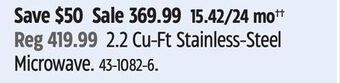 Canadian Tire Panasonic 2.2 cu-ft stainless-steel microwave offer