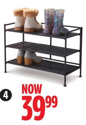 Canadian Tire Type a stackable 3-tier shoe rack offer