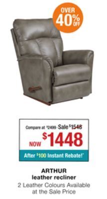 La Z Boy Arthur leather recliner offer