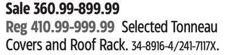 Canadian Tire Erickson selected tonneau covers and roof rack offer