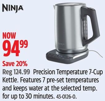 Canadian Tire Ninja precision temperature 7-cup kettle offer