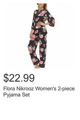 Costco Flora nikrooz women's 2-piece pyjama set offer