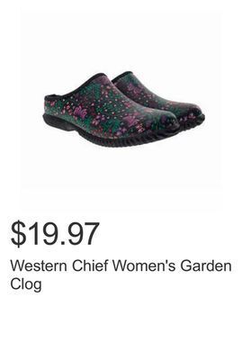 Costco Western chief women's garden clog offer