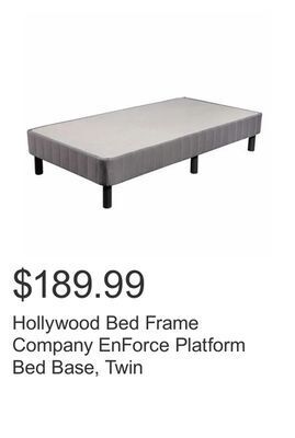 Costco Hollywood bed frame company enforce platform bed base, twin offer