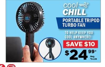 Showcase Cool chill portable tripod turbo fan offer