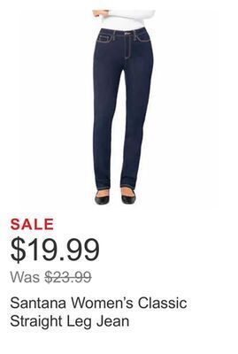 Costco Santana women's classic straight leg jean offer