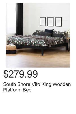 Costco South shore vito king wooden platform bed offer