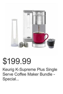 Costco Keurig k-supreme plus single serve coffee maker bundle - special edition offer