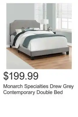 Costco Monarch specialties drew grey contemporary double bed offer