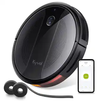 Best Buy Kyvol cybovac e20max robot vacuum cleaner, 2500pa suction, 150 min runtime, 2.4ghz wi-fi, self-charging, works with alexa, id offer