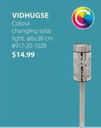 JYSK VIDHUGSE Colour changing solar Light offer