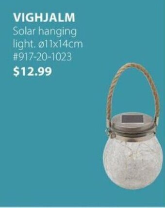 JYSK VIGHJALM Solar hanging light offer