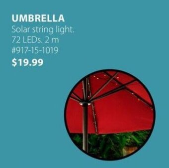 JYSK UMBRELLA Solar string light. offer