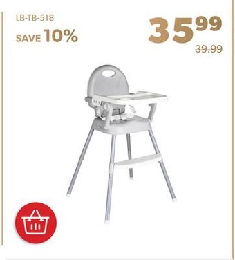3-in-1 cute folding baby high chair space saving highchair with detachable tray - livingbasics