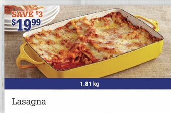 M & M Food Market Lasagna offer
