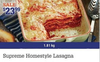 M & M Food Market Supreme Homestyle Lasagna offer