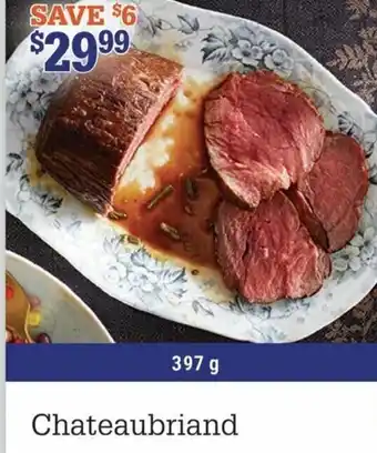 M & M Food Market Chateaubriand 397g offer