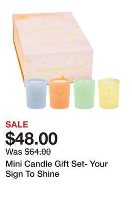 Sephora Mini candle gift set- your sign to shine offer