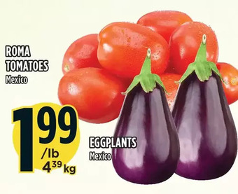 Marché Adonis Roma tomatoes | eggplants offer