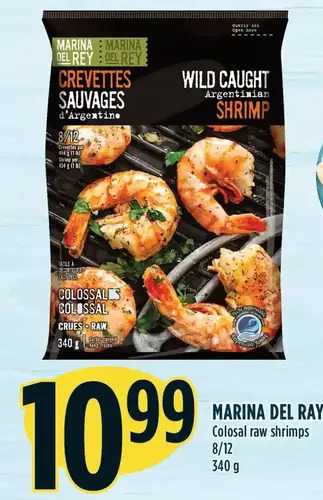 Marché Adonis Marina del ray colosal raw shrimps offer
