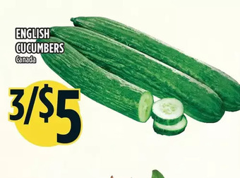 Marché Adonis English cucumbers offer