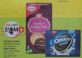 FreshCo Christie Cookies 224-303 g or Peek Freans 290-350 g offer