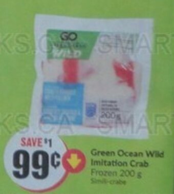 FreshCo Green Ocean Wild Imitation Crab Frozen 200 g offer