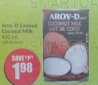 FreshCo Aroy-D Canned Coconut Milk 400 ml offer