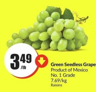FreshCo Green Seedless Grapes offer