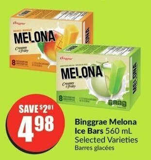 FreshCo Binggrae Melona Ice Bars 560 mL offer