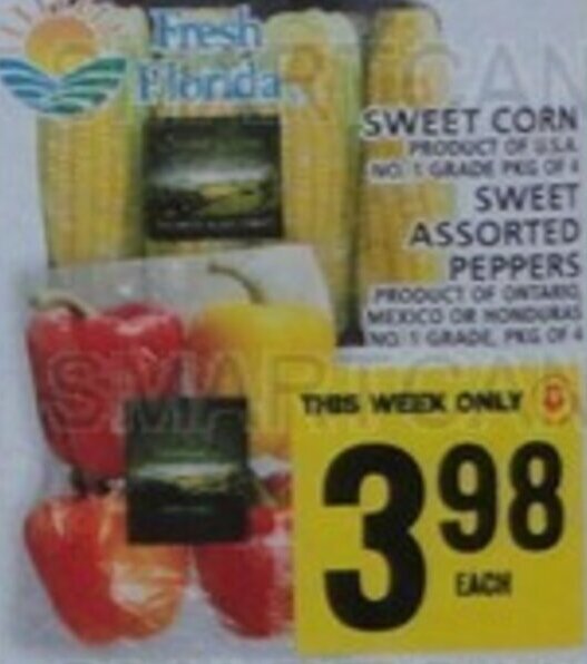 Food Basics Sweet Corn, SWEET ASSORTED PEPPERS offer
