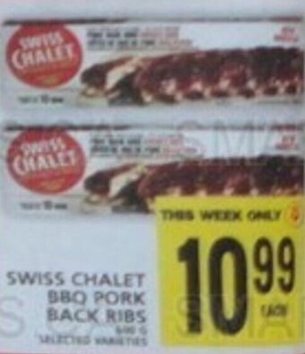 Food Basics SWISS CHALET BBQ PORK BACK RIBS offer