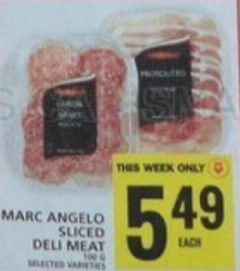 Food Basics MARC ANGELO SLICED DELI MEAT 100 g offer