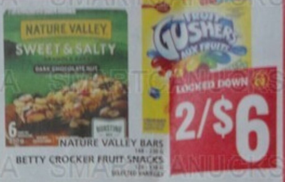 Food Basics NATURE VALLEY, BETTY CROCKER FRUIT SNACKS offer