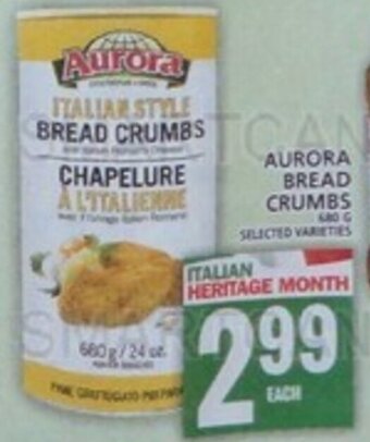 Food Basics AURORA BREAD CRUMBS offer