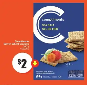FreshCo Compliments Woven Wheat Crackers 200 g offer