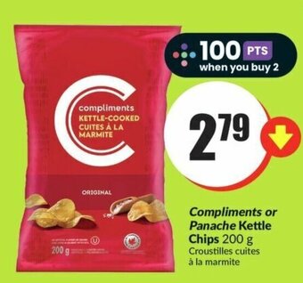 FreshCo Compliments or Panache Kettle Chips 200 g offer