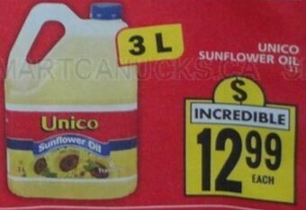 Food Basics Unico SUNFLOWER Oil offer