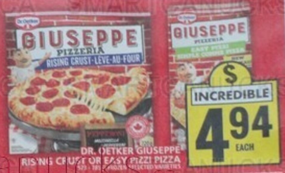 Food Basics DR. OETKER GIUSEPPE RISING CRUST OR EASY PIZZI PIZZA offer