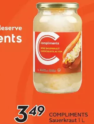 Sobeys Compliments sauerkraut offer