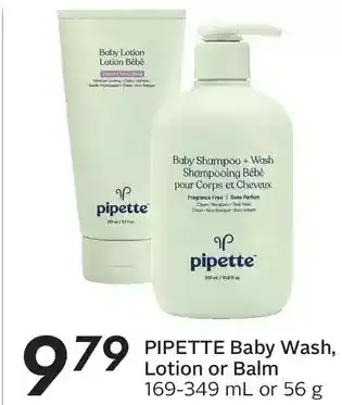 Sobeys Pipette baby wash, lotion or balm offer