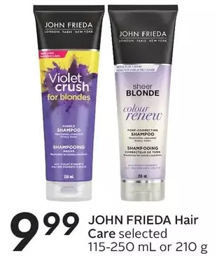 Sobeys John frieda hair care offer